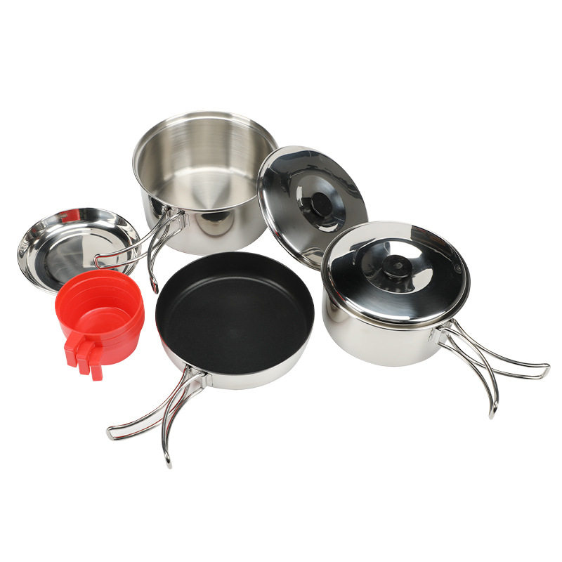 Outdoor camping pan set pan combination