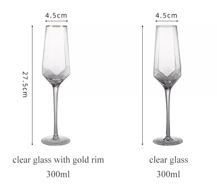 Vintage crystal champagne two-door car glasses goblet|300ml
