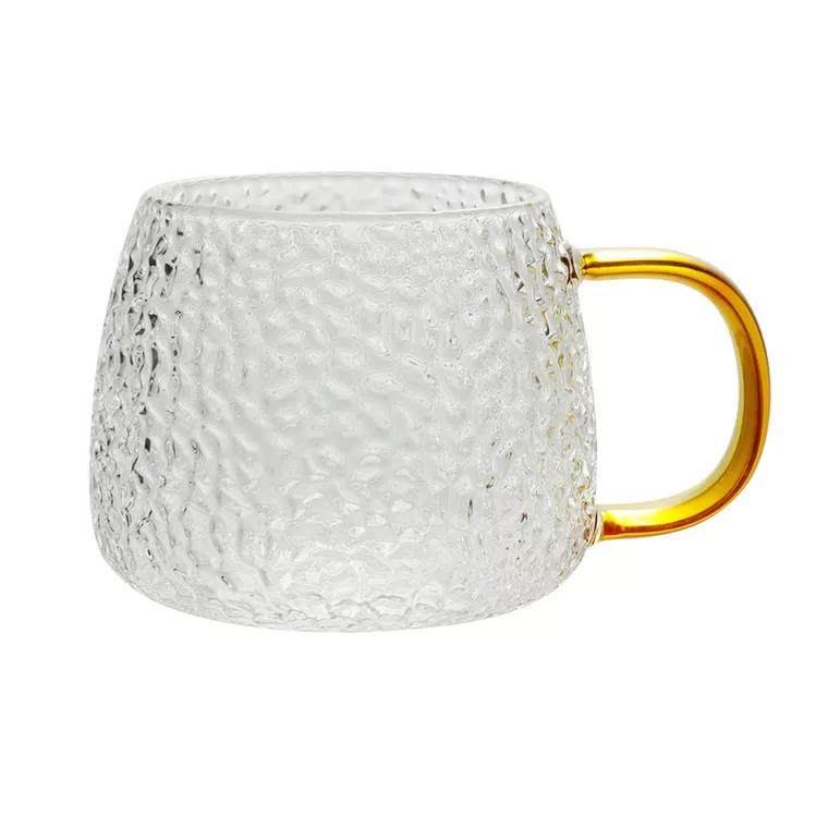 Wholesale customized wine cup with handle champagne colored breakfast milk cup|450ml