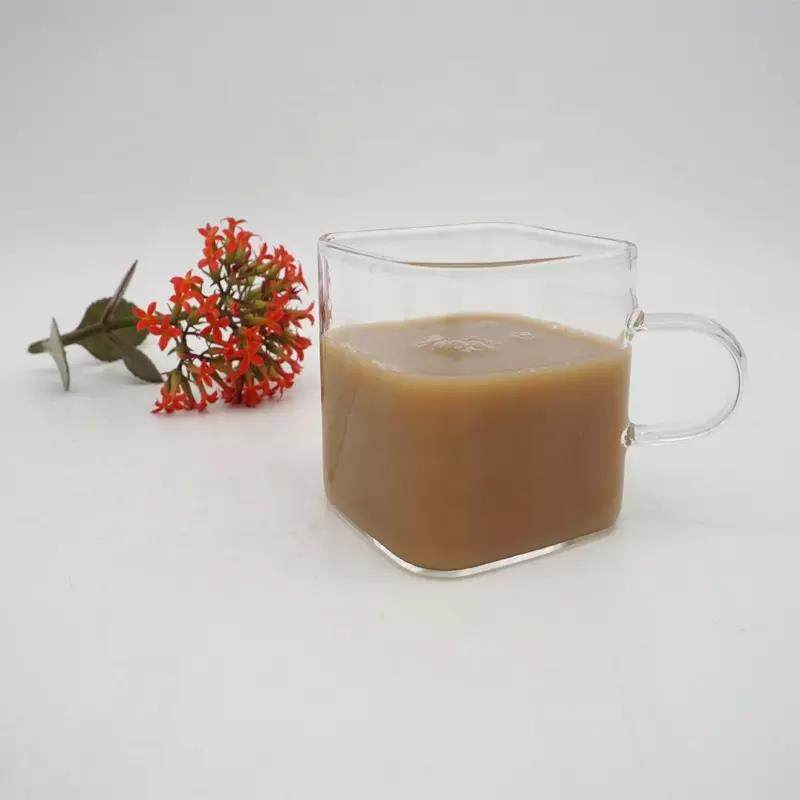 mini glass cup with handle coffee mug glass custom square shape clear espresso mugs|190ml