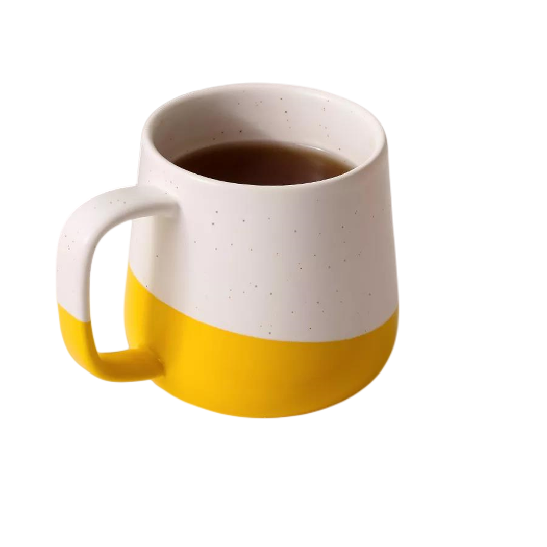 Wholesale Ceramic Tea Cups Pink Grey Khaki Color Sesame Glaze Stoneware Vintage Mug Porcelain Matte Coffee Mug & Cup|350ml