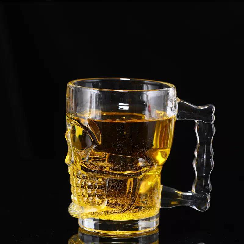 Bar Glasses Beer Mug Wholesale Beer Glass Cup Clear Transparent High White Glass,|500ml