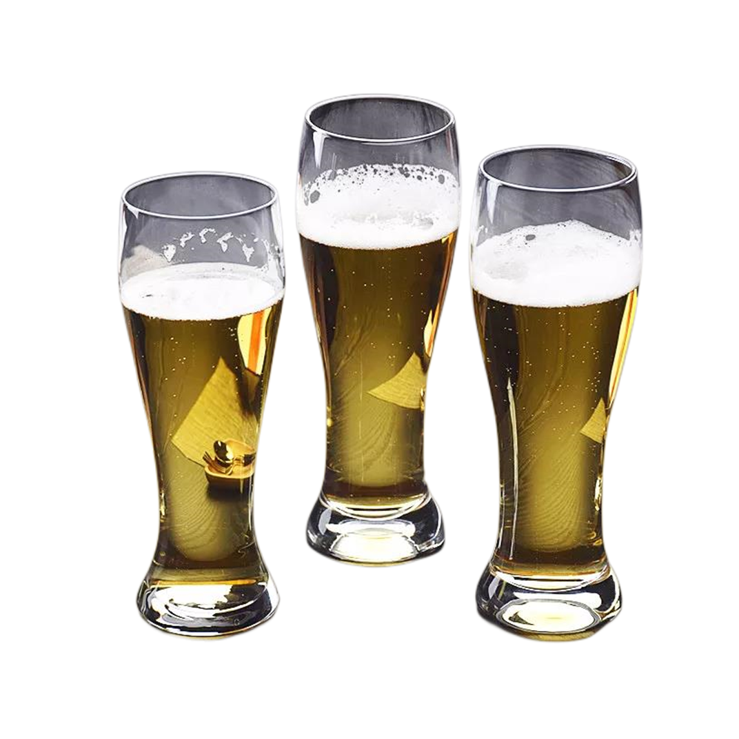 16OZ 2PK MADE IN CHINA GLASS BEER MUGS - GRACE