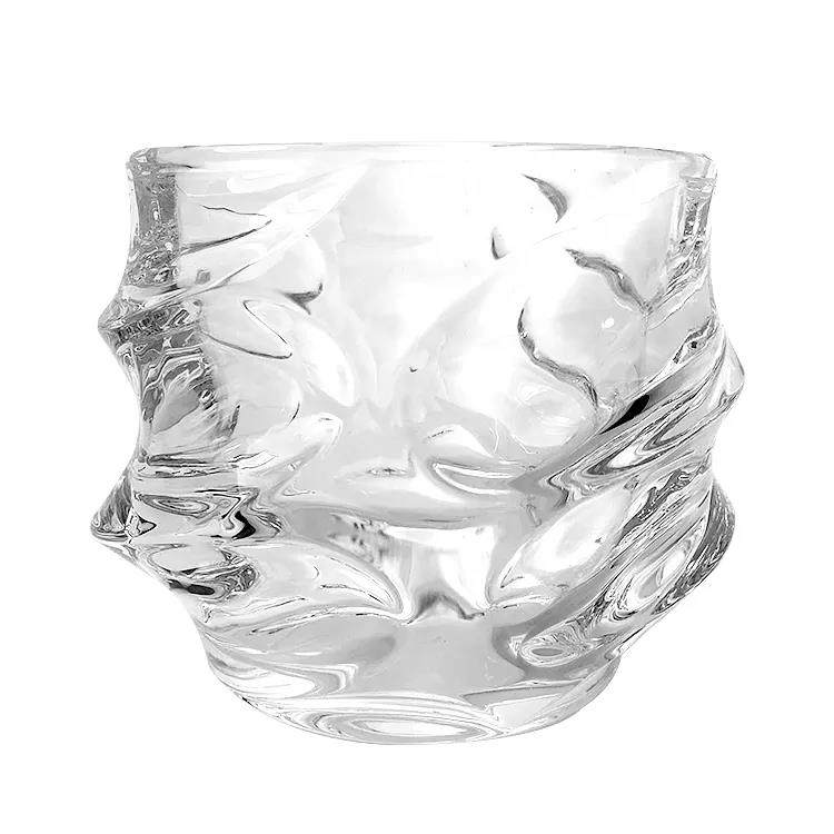 Transparent unhandled hexagonal  wine whisky glass|320ml