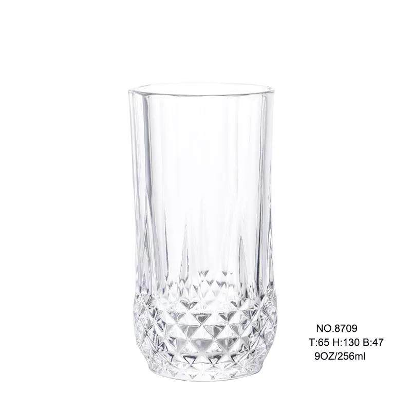 Tumblers with Diamond Encarved Cups for Milk Juice Drinking Lead free|9oz
