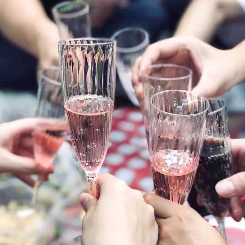 Manufacturers Drinks Modern Custom Thick Logo Luxury Wine Flute Wedding Champagne Glasses |180ml