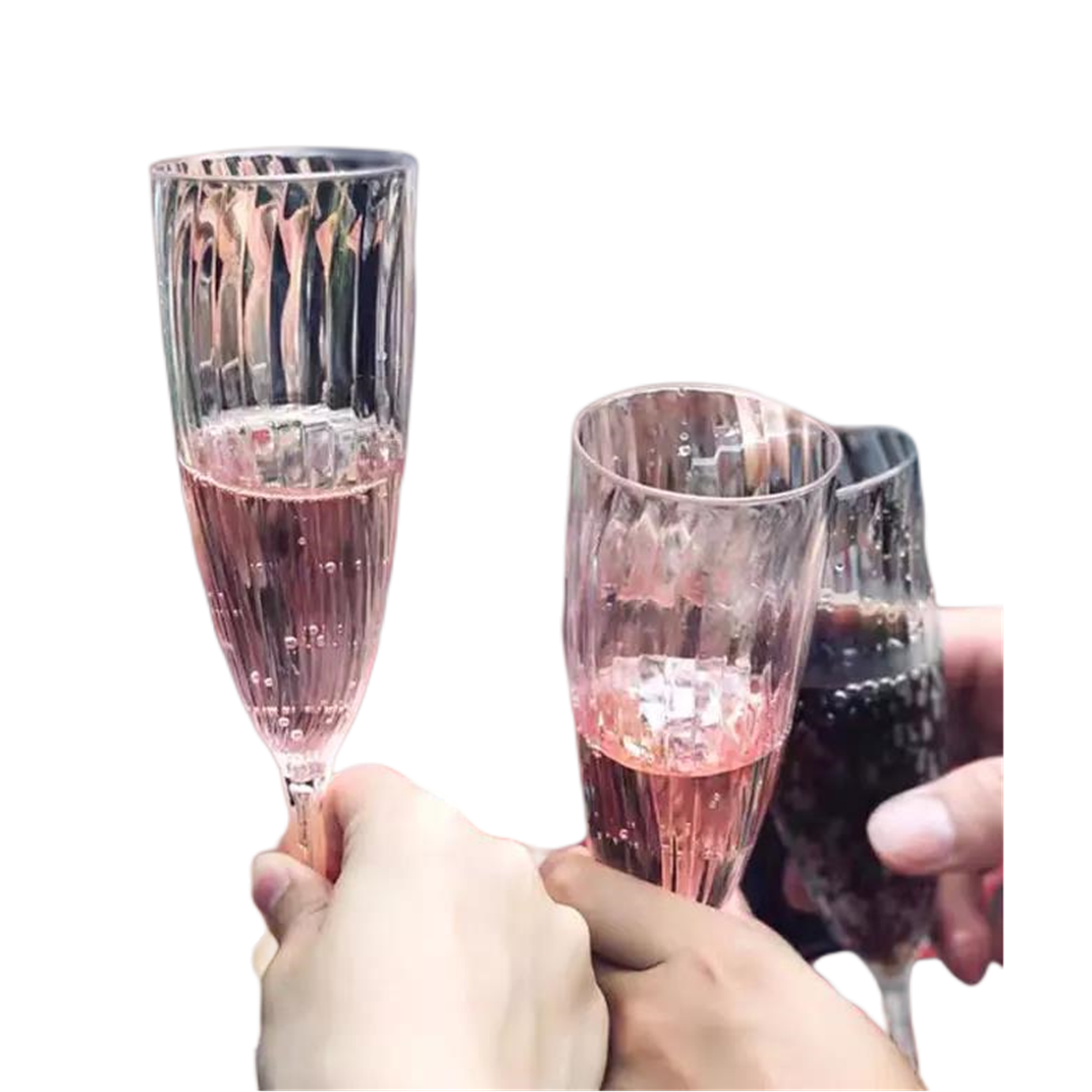 Manufacturers Drinks Modern Custom Thick Logo Luxury Wine Flute Wedding Champagne Glasses |180ml