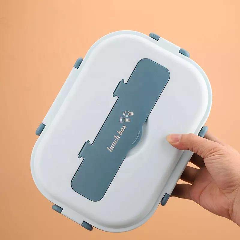 Four Five Compartment Frosted Color Food Container Warmer Lunch Bento Box with PP Lid|1-3L,