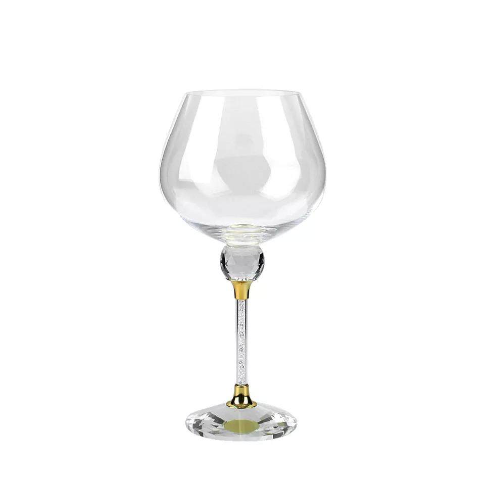 Unique crystal wine glass with long handle champagne flute glass|190ml