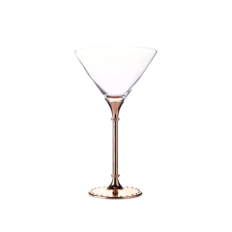 Wholesale Custom Logo Martini Glasses Metal Stem Polish creative Snake Cocktail glasses unique|100ml