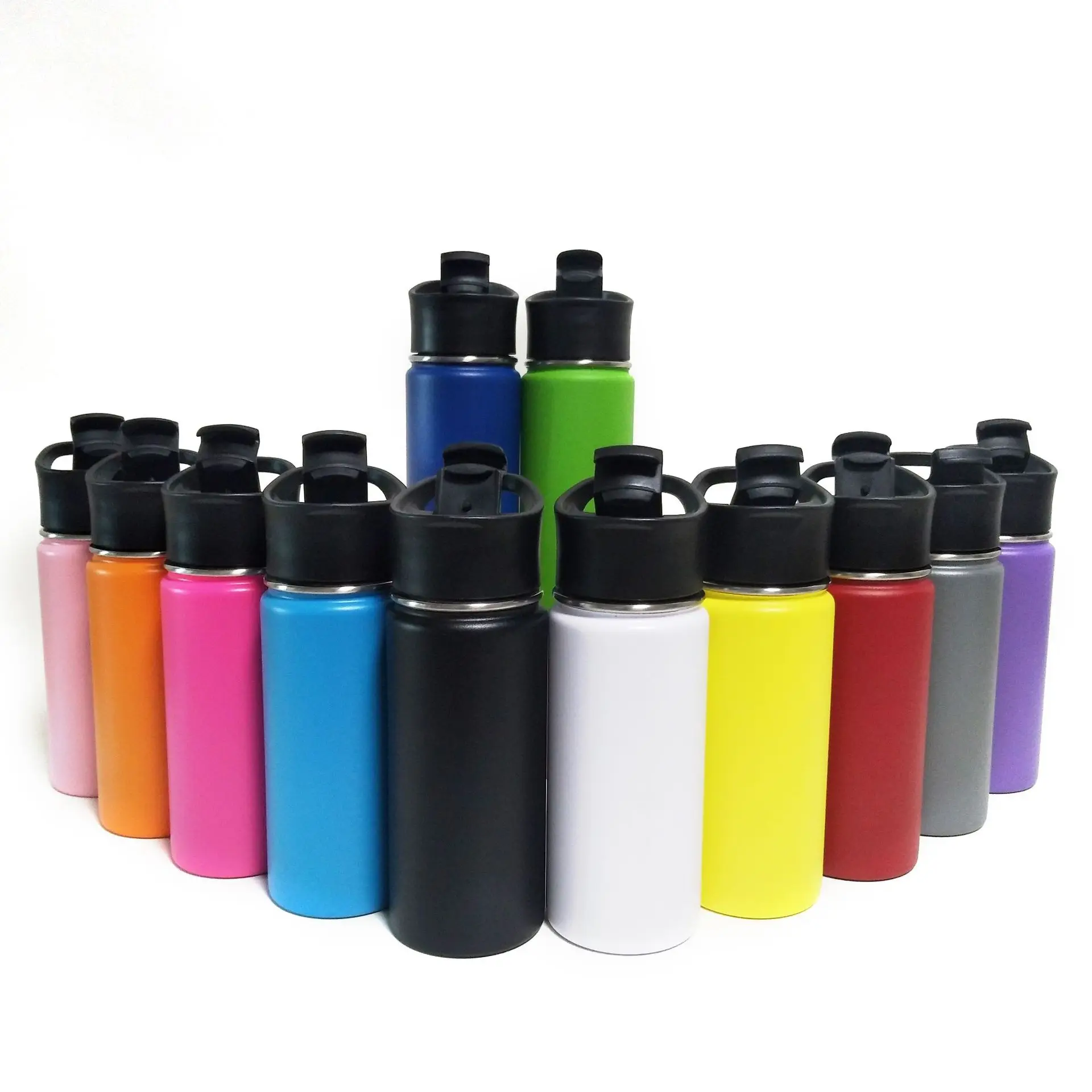 18Oz 20Oz 32Oz Double Wall Sublimation Heat Press Straight Skinny Blanks Tumbler Sports Water Bottle With Handle