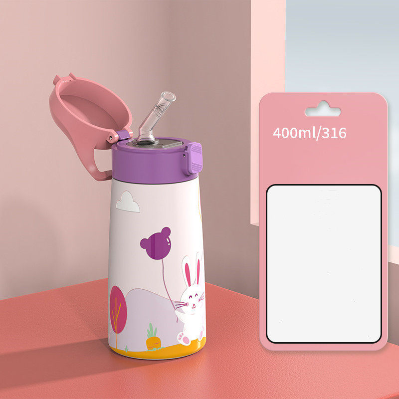 Children student baby 3D cartoon portable stainless steel water cup | 17 oz