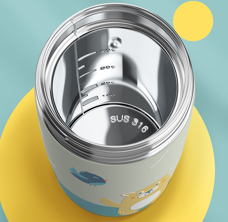 Children student baby 3D cartoon portable stainless steel water cup | 17 oz