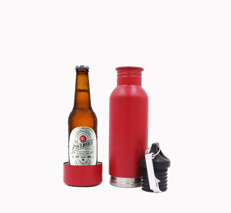 Stainless steel cooling cup with cup cover, bottle opener  | 12 oz