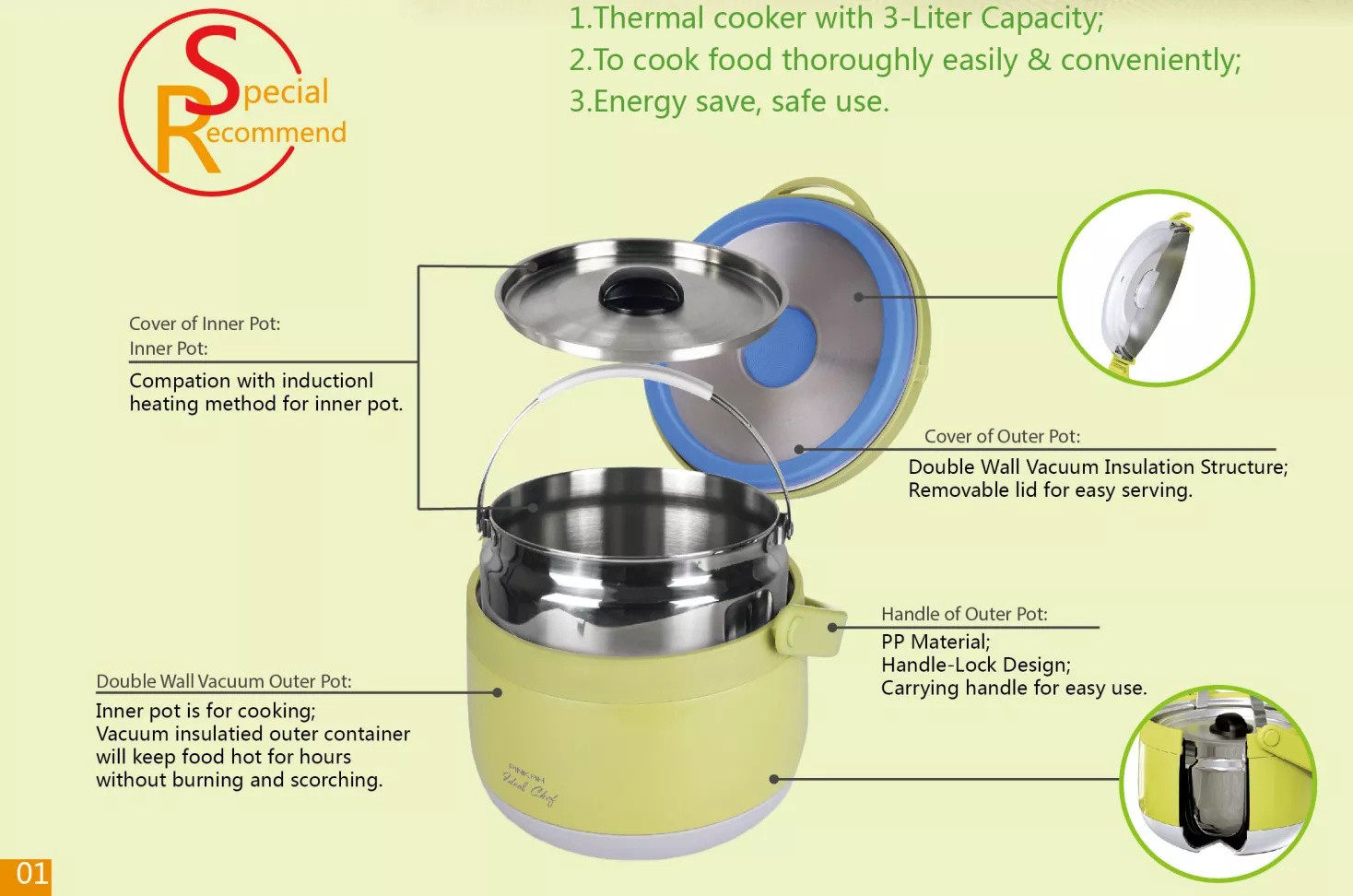 Stainless steel magic vacuum hot pot|101oz