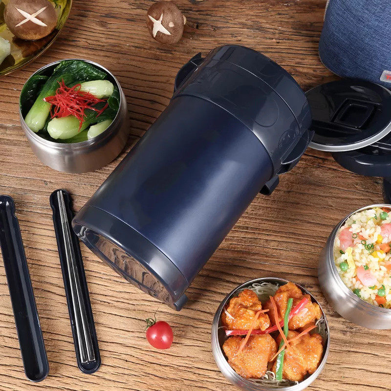 4-layer metal insulation stainless steel lunch box|33-101oz