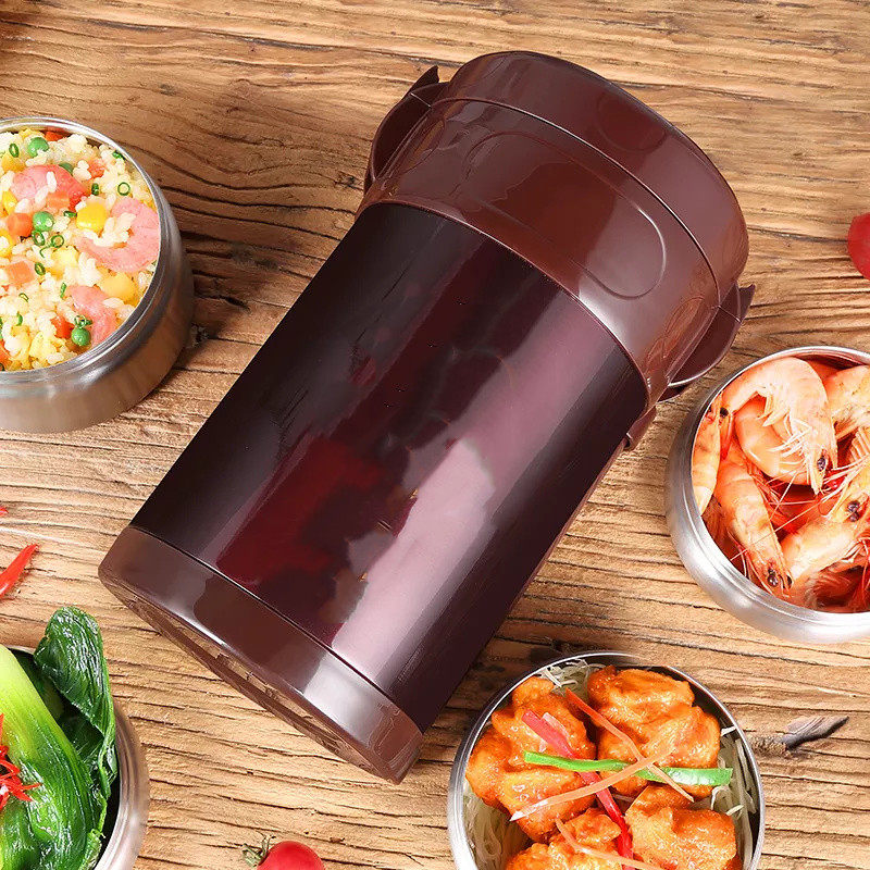 4-layer metal insulation stainless steel lunch box|33-101oz