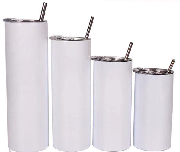 Portable stainless steel tumbler straight cylinder cup.|15-30oz