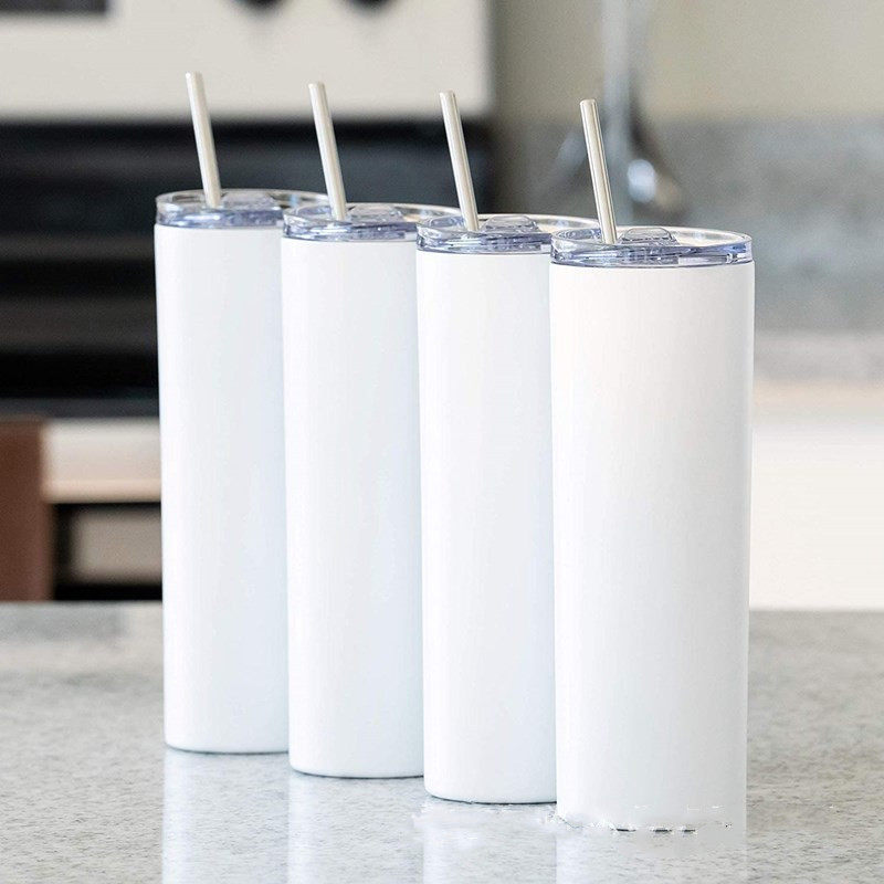 Portable stainless steel tumbler straight cylinder cup.|15-30oz