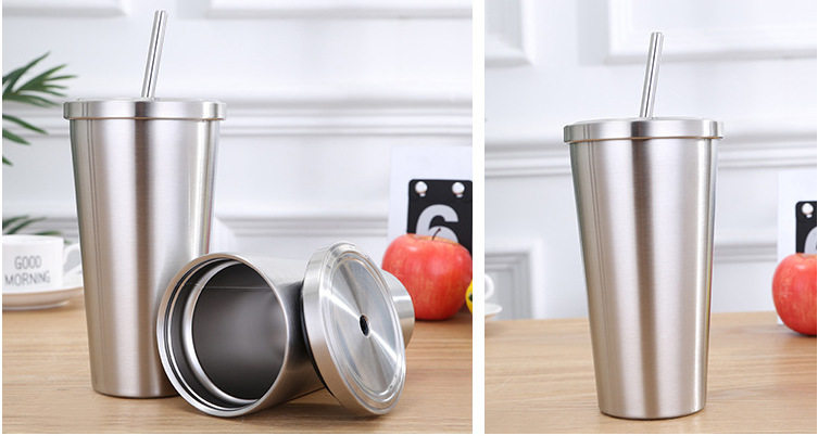Tumbler heat preservation coffee cup with straw|16-33oz