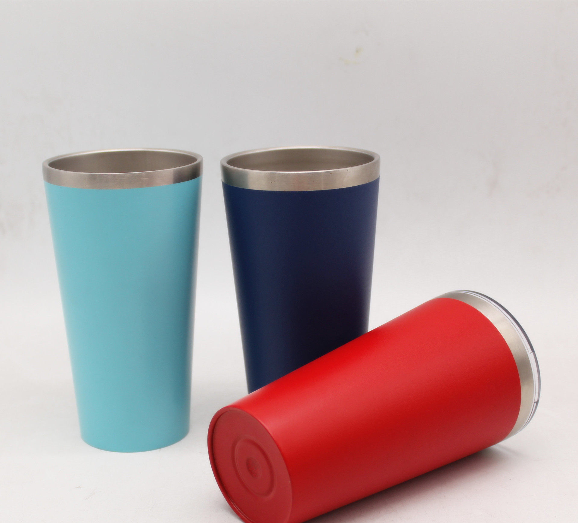 Stainless steel taper cup with cover|16oz