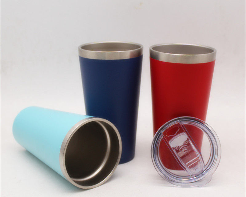 Stainless steel taper cup with cover|16oz