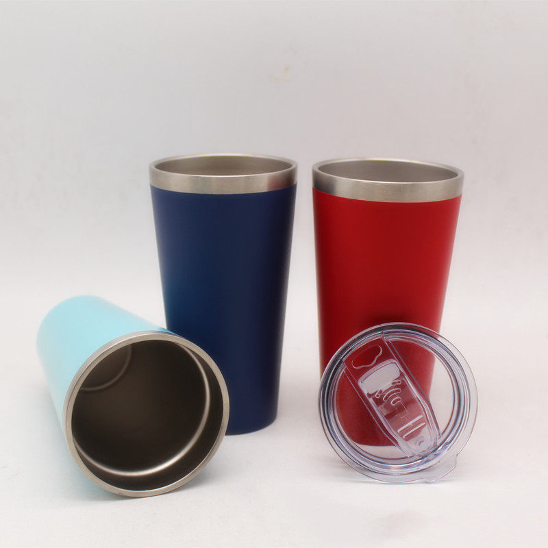 Stainless steel taper cup with cover|16oz