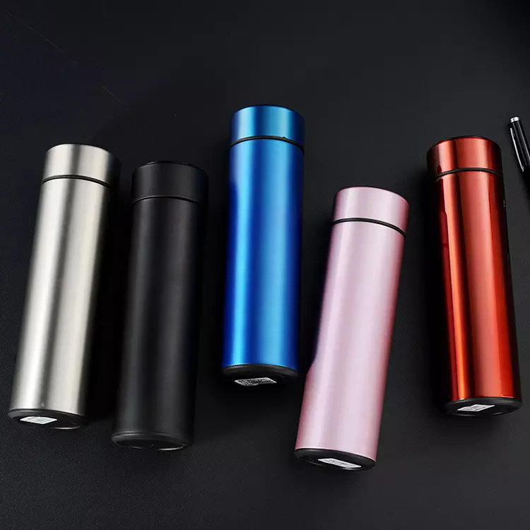 High-Quality Smart Display Temperature Thermos | 16oz (500ml) | Orange/Green/Blue