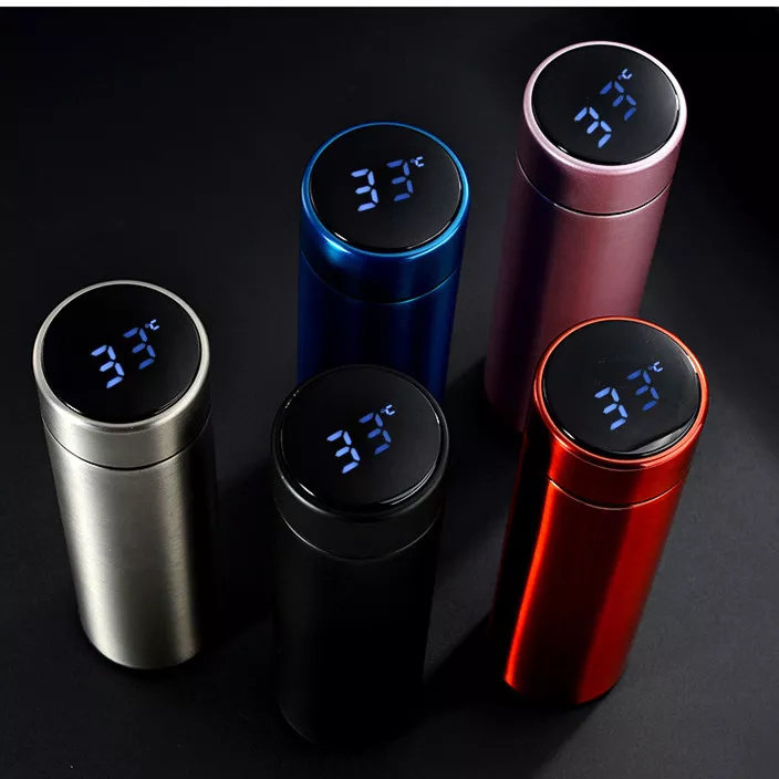 High-Quality Smart Display Temperature Thermos | 16oz (500ml) | Orange/Green/Blue