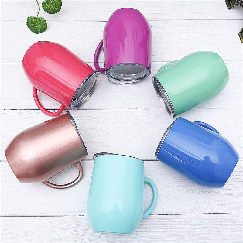 304 stainless steel handle egg cup|12oz