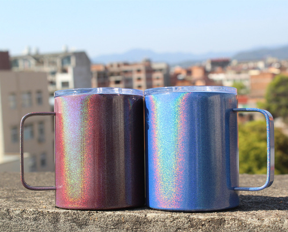 Rainbow lacquer insulation cup mug|10oz
