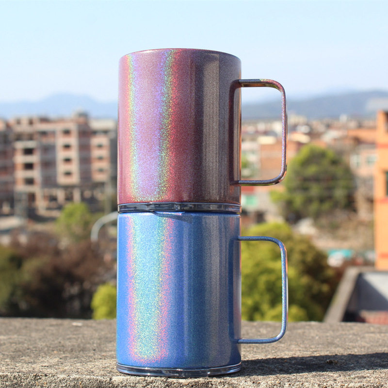 Rainbow lacquer insulation cup mug|10oz