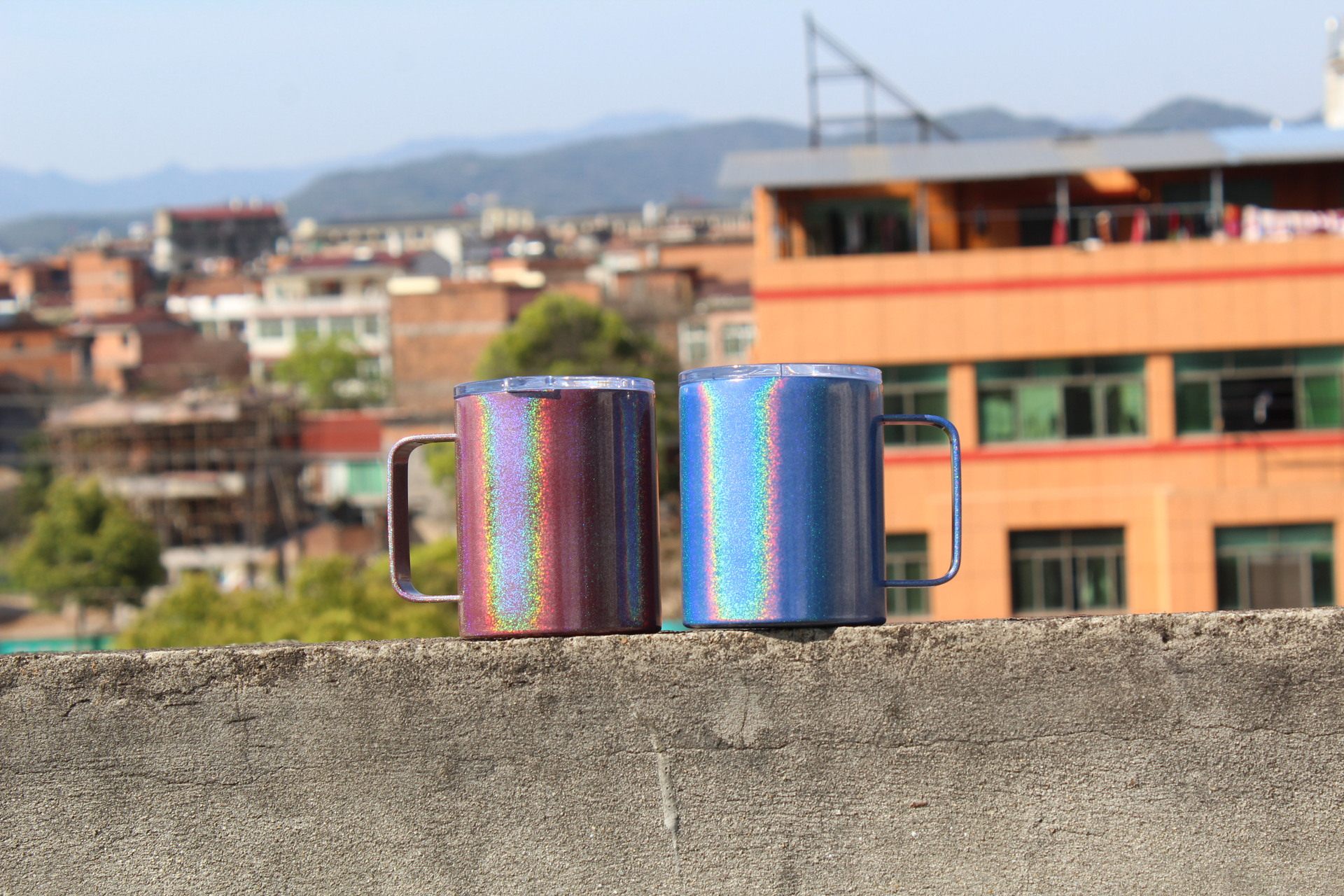 Rainbow lacquer insulation cup mug|10oz