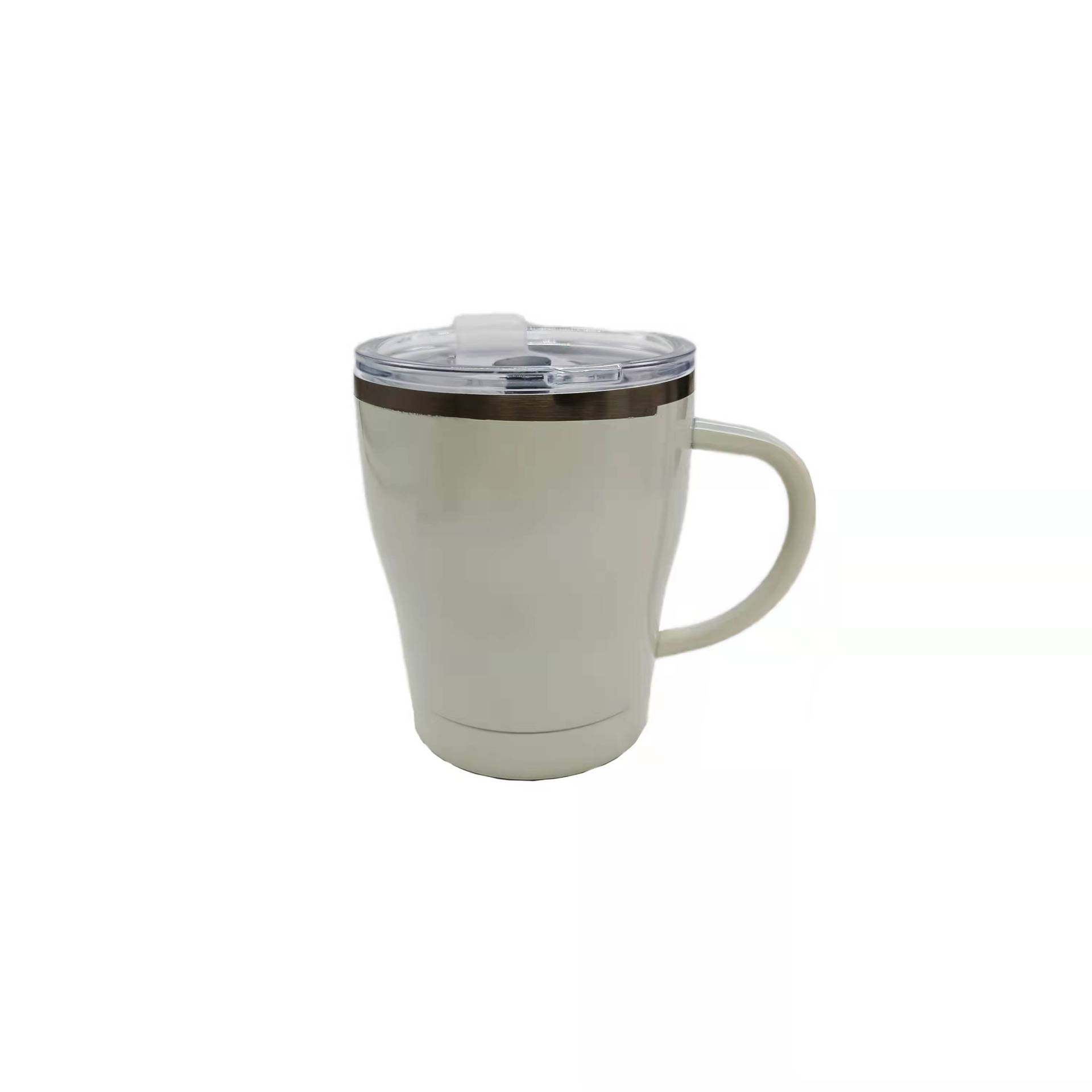 Stainless steel coffee cup with handle|12oz