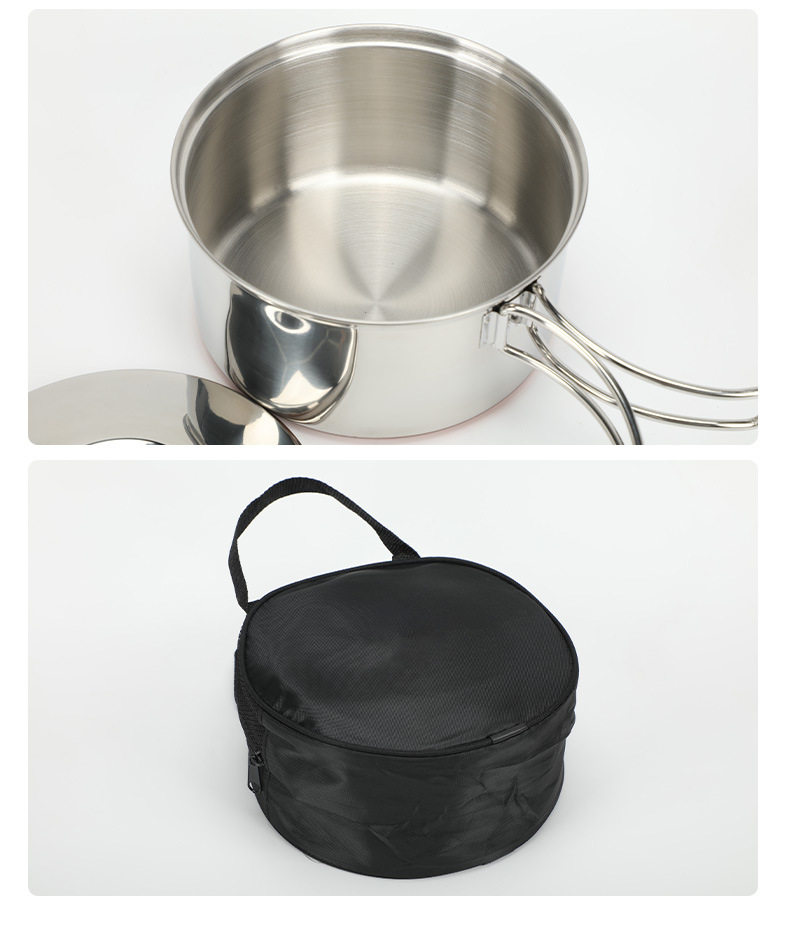 Outdoor camping pan set pan combination