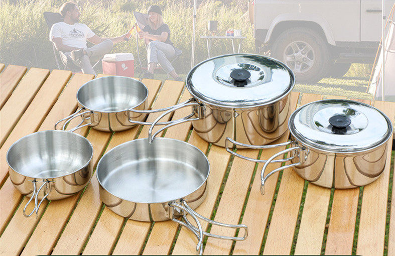 Camp cooking utensils set of three pieces