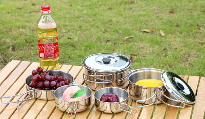 Camp cooking utensils set of three pieces