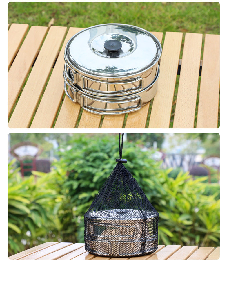 Camp cooking utensils set of three pieces