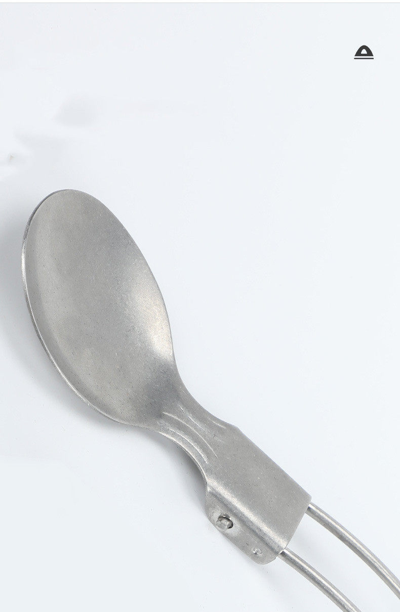 Camping stainless steel folding fork and spoon