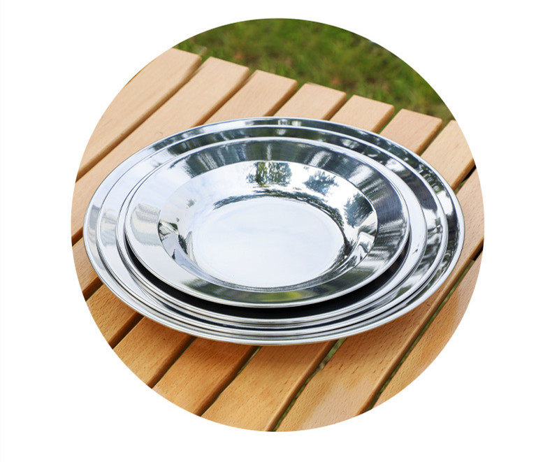 Outdoor stainless steel plate bowls