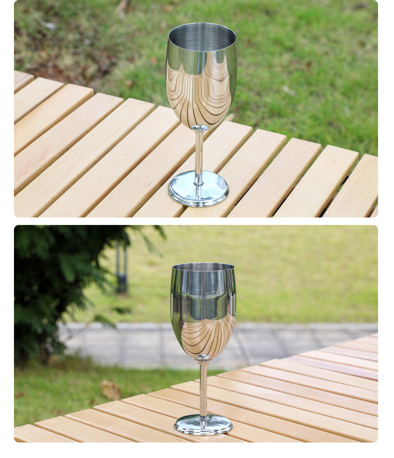Creative stainless steel 304 tall champagne cup