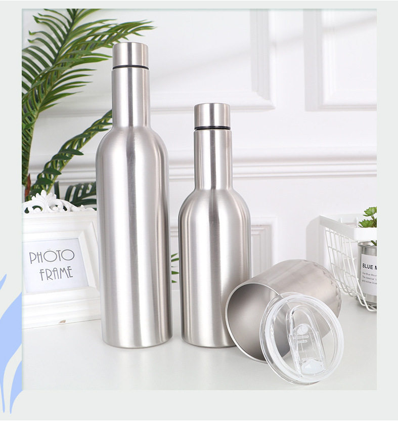 Creative vacuum insulated red wine bottle|25oz