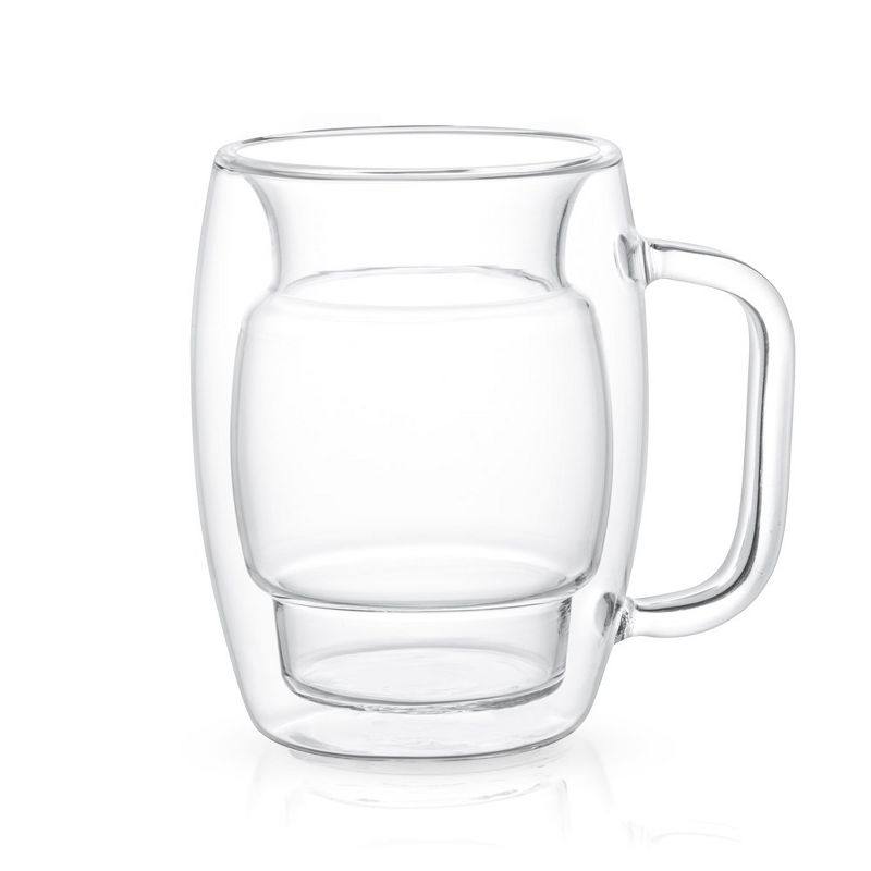 MADE IN CHINA GLASS COFFEE CUPS DOUBLE WALL - SET OF 4 INSULATED MUGS TEA GLASSES - 10-OUNCES