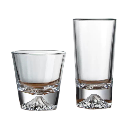 Fuji mountain glass Japanese whisky cup beer mug|300ml