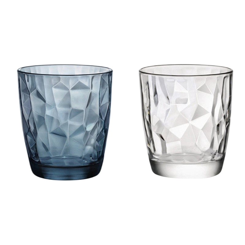 Colored glass diamond crystal teacup fruit juice beverage glass|400ml