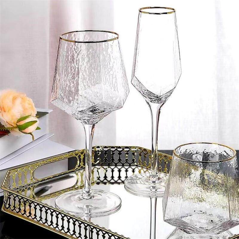 Vintage crystal champagne two-door car glasses goblet|300ml