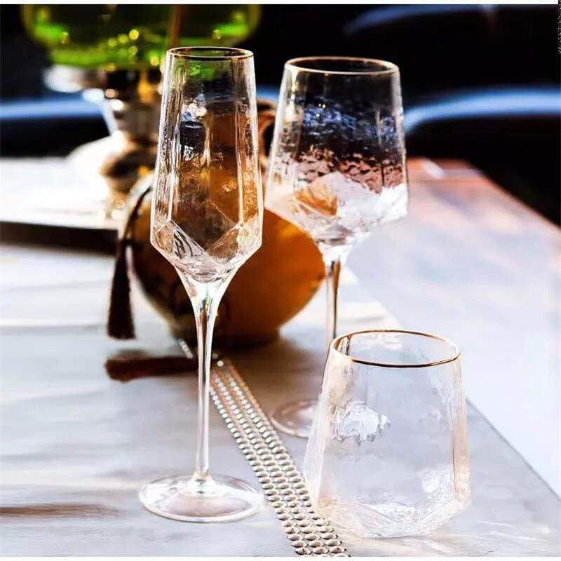 Vintage crystal champagne two-door car glasses goblet|300ml