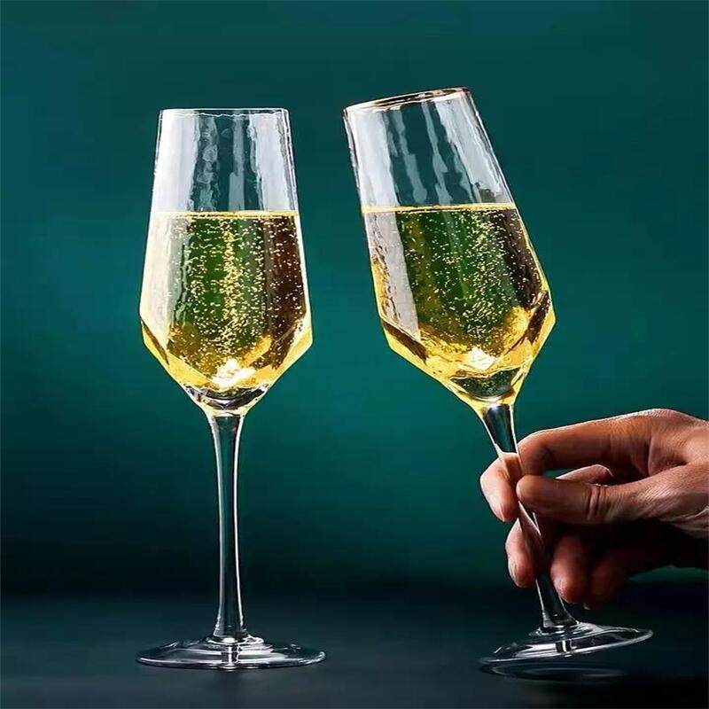 Vintage crystal champagne two-door car glasses goblet|300ml