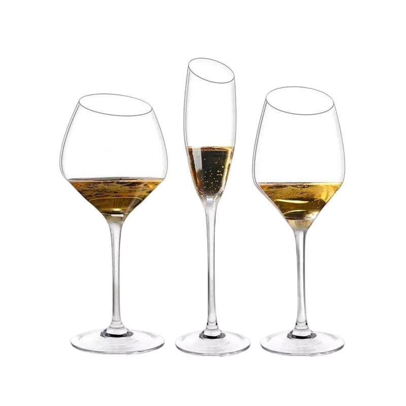 Unique crystal wine glass with long handle champagne flute glass|190ml