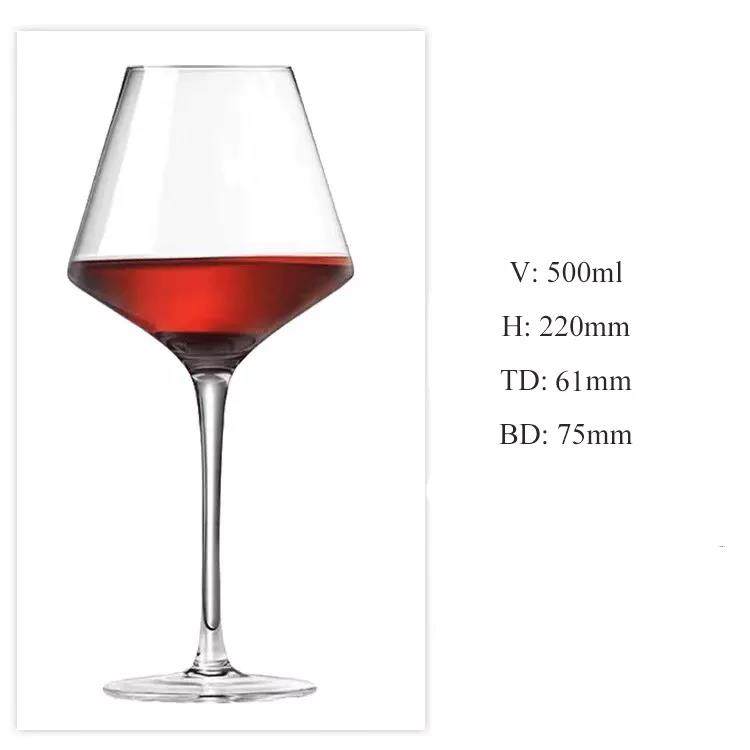 modern transparent red wine cup goblet crystal glass burgundy red wine glass|500ml